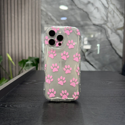 Case Goma Patitas Rosadas