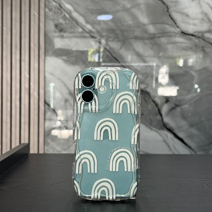 Case Goma Arcoíris Blanca