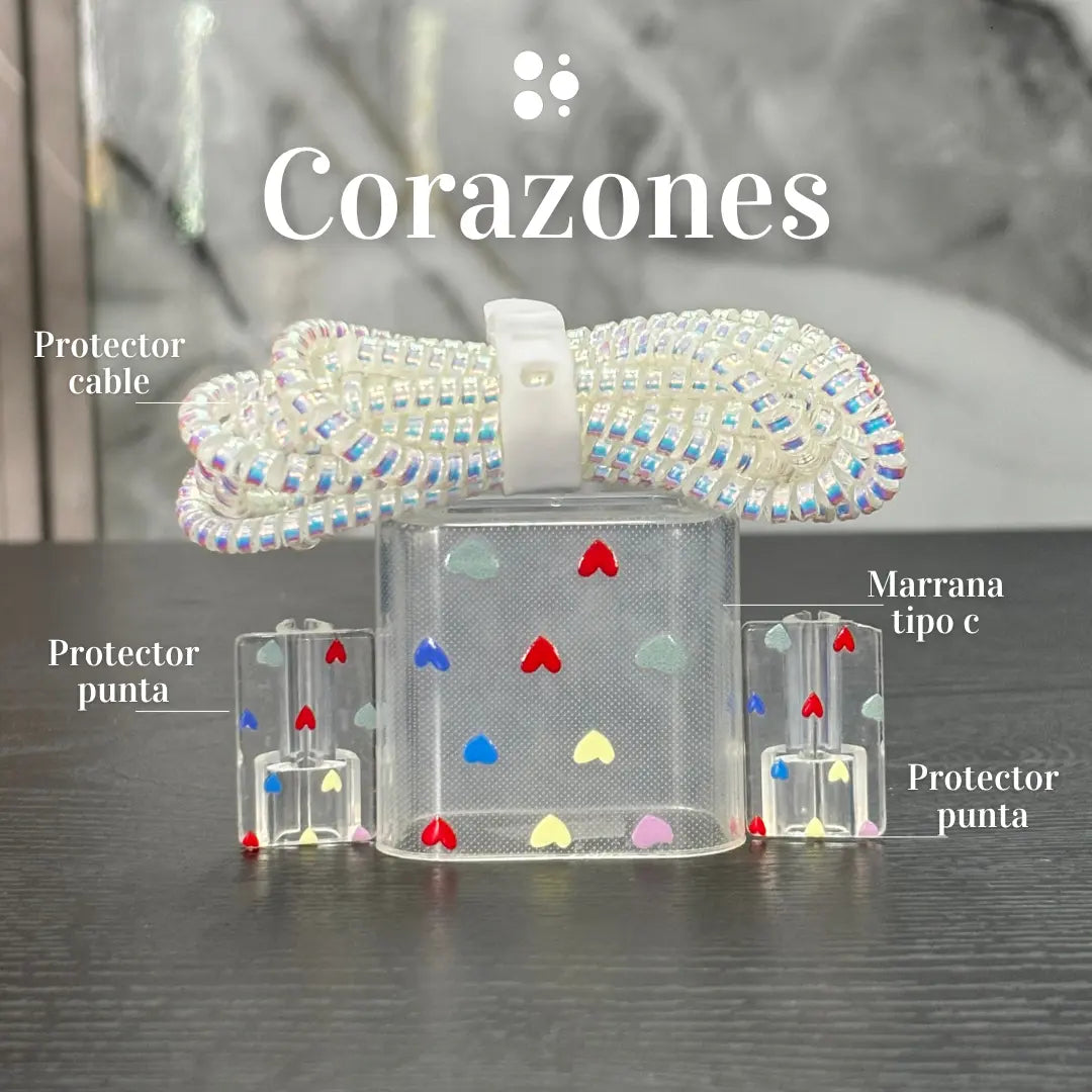 Protector de Cargador Completo Corazones