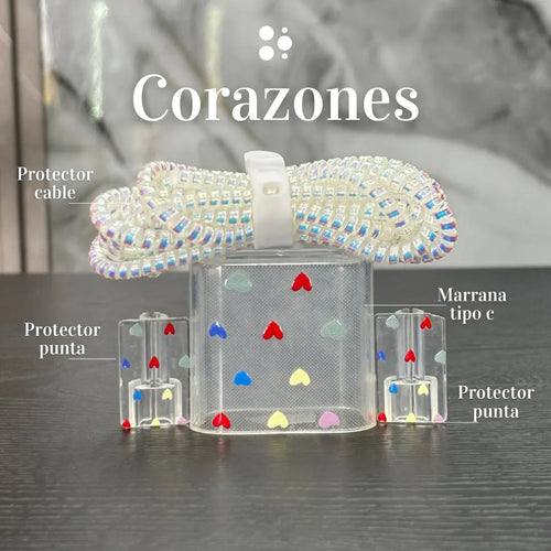 Protector de Cargador Completo Corazones