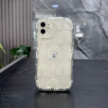 Case Goma Arcoíris Blanca