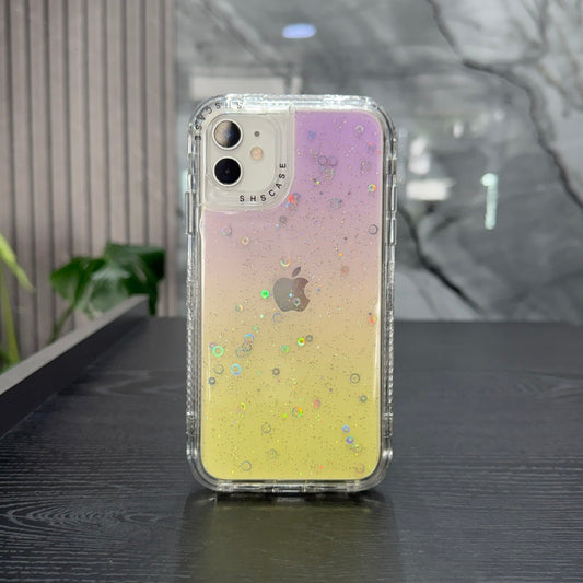 Case 360 Glitter Morado con Amarillo