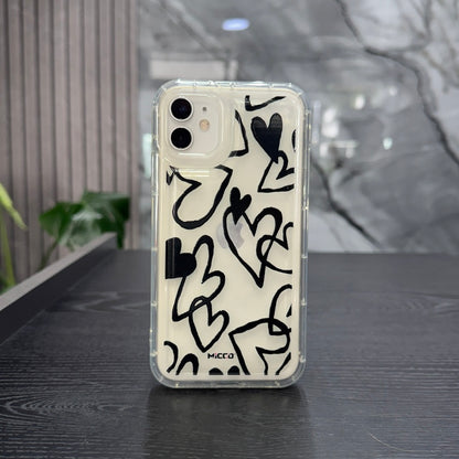 Case Corazones Negros Goma