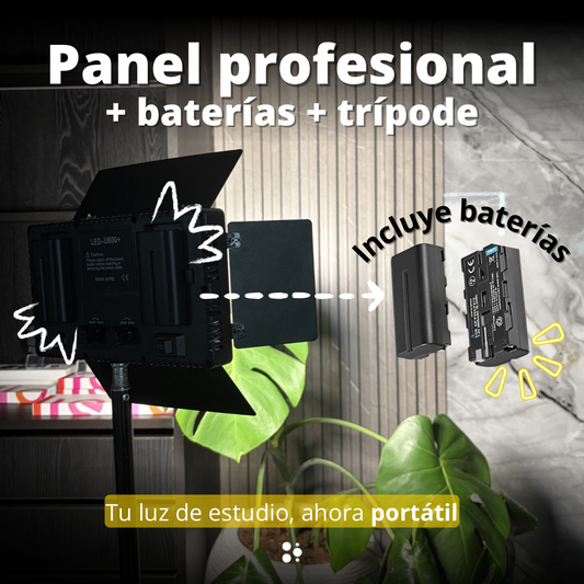 Panel Profesional + Baterias 🔋 + Tripode 📸