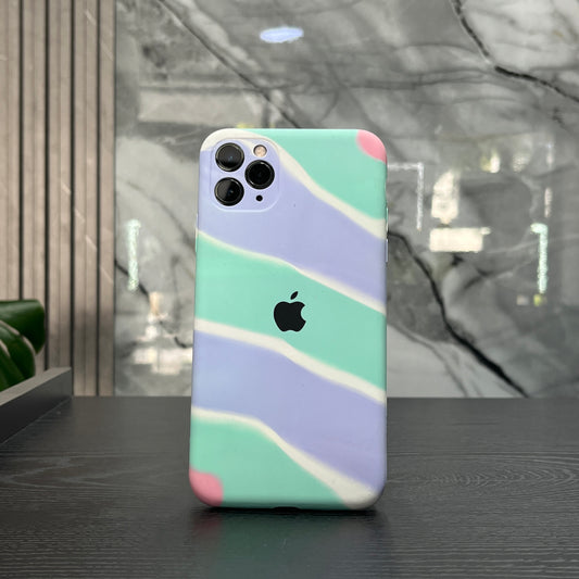Silicone Case Agua marina-Rosa-Lila