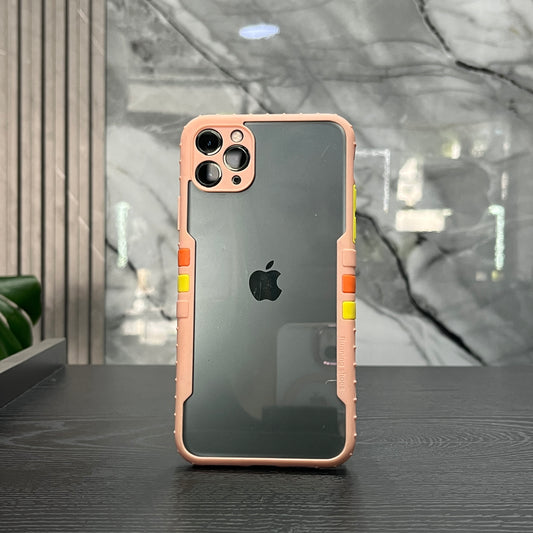 Case Borde Piel con Lineas Amarillas y Naranja