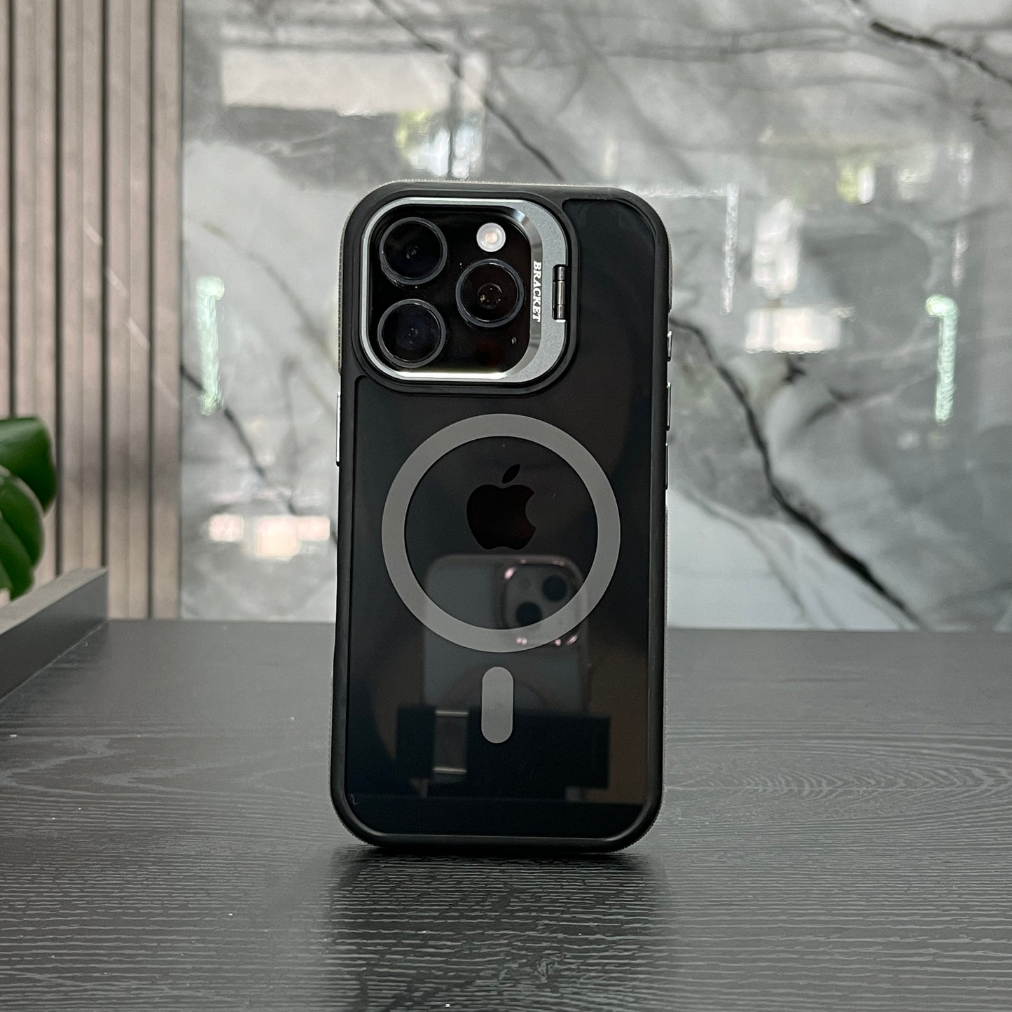 Case MagSafe Polarizado Soporte Gris