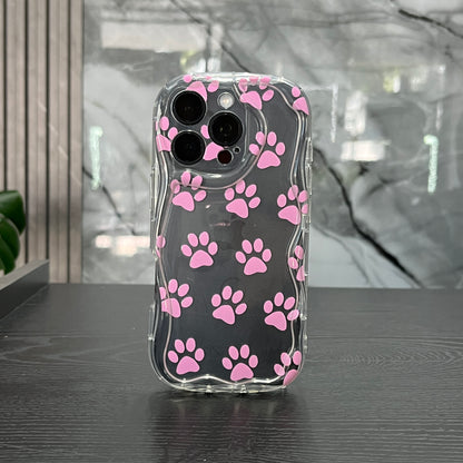 Case Goma Patitas Rosadas