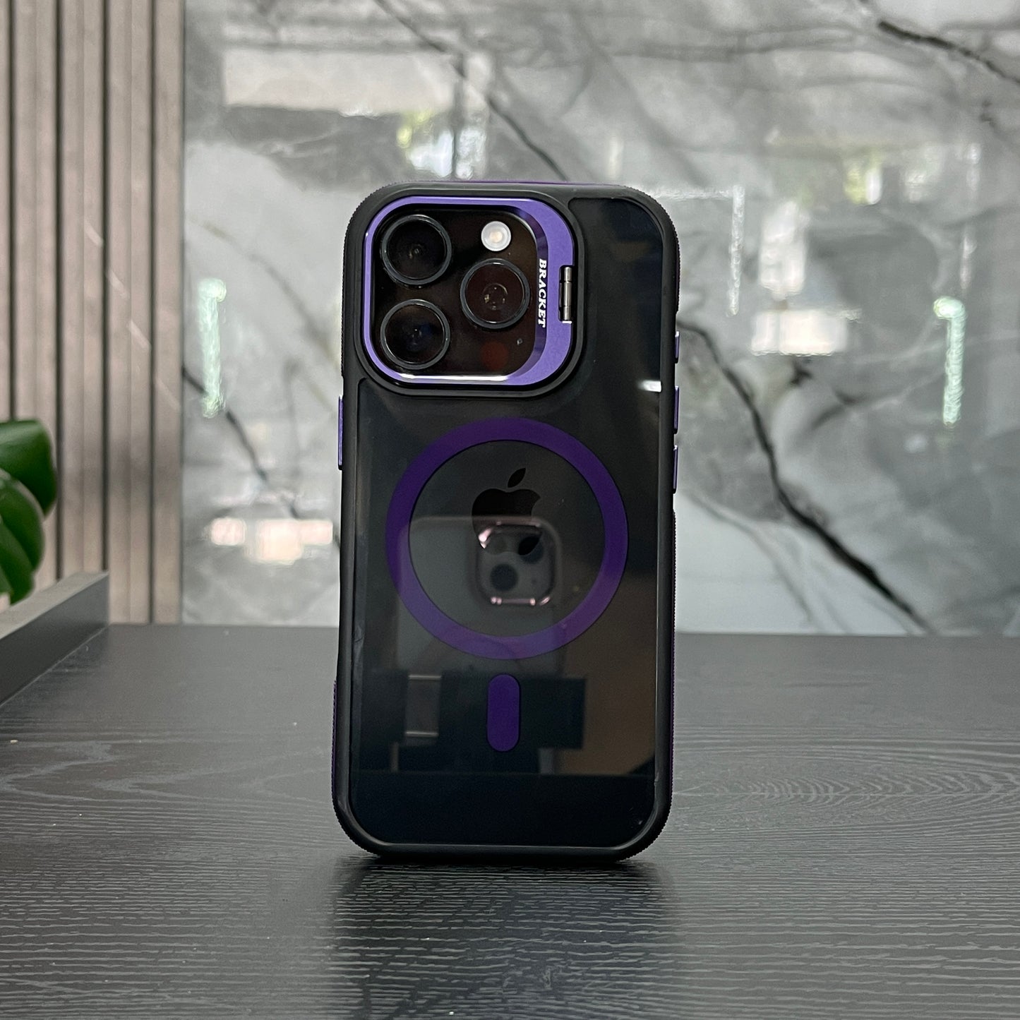 Case MagSafe Polarizado Soporte Morado