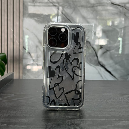 Case Corazones Negros Goma