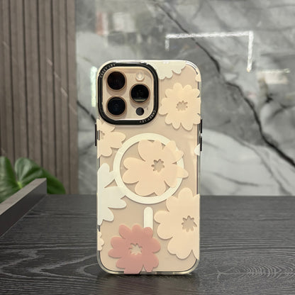Case MagSafe Flowers Tono Nude
