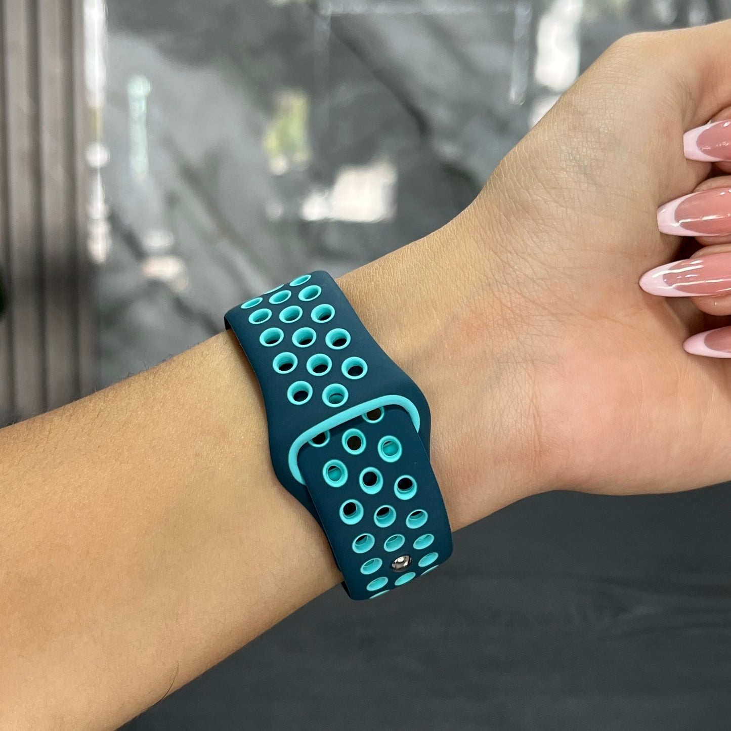 Pulso Nike Azul Oscuro con Azul Claro