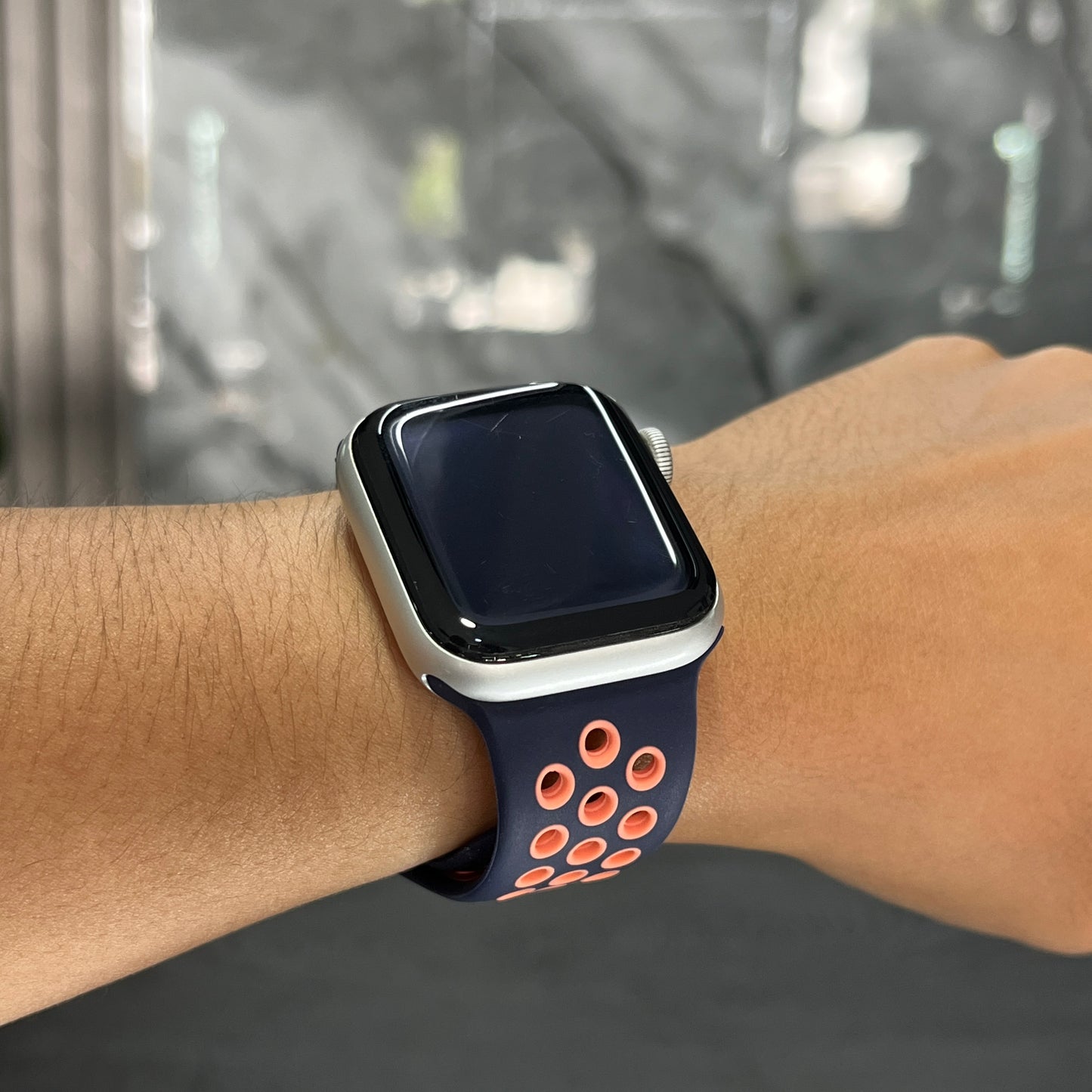 Pulso Nike Azul con Naranja