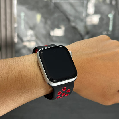 Pulso Nike Negro con Rojo