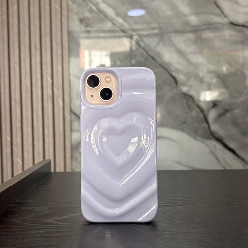 Case Corazon Morado Relieve