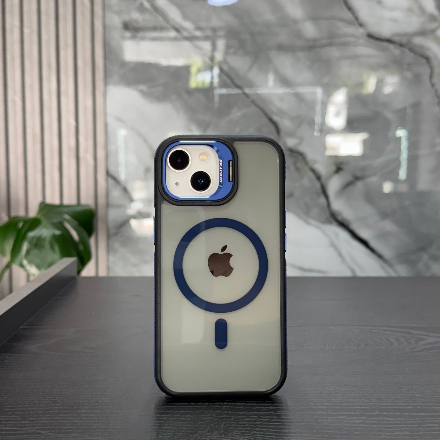 Case MagSafe Polarizado Soporte Azul