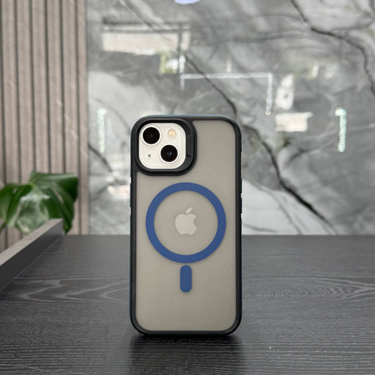 Case MagSafe Negro Mate Circ Azul Rey