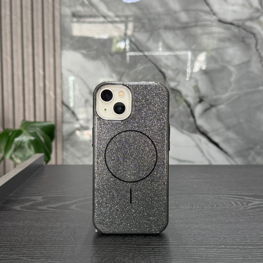 Case MagSafe Pasta Glitter Negro