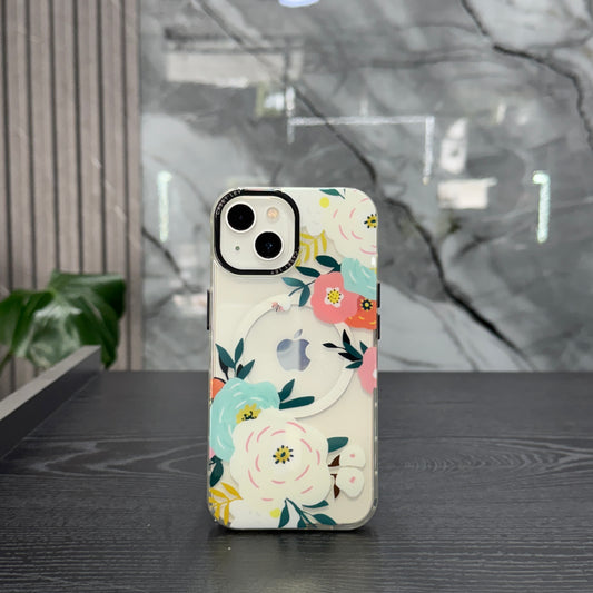 Case MagSafe Flowers Rosas Colores
