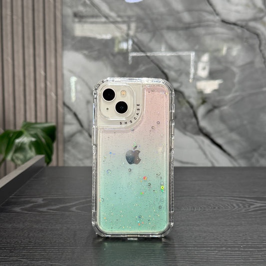 Case 360 Glitter Rosado con Azul