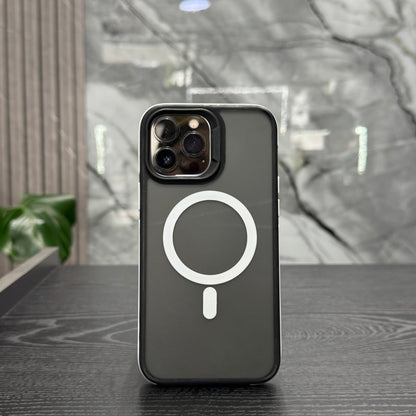 Case MagSafe Negro Mate Circ Blanco