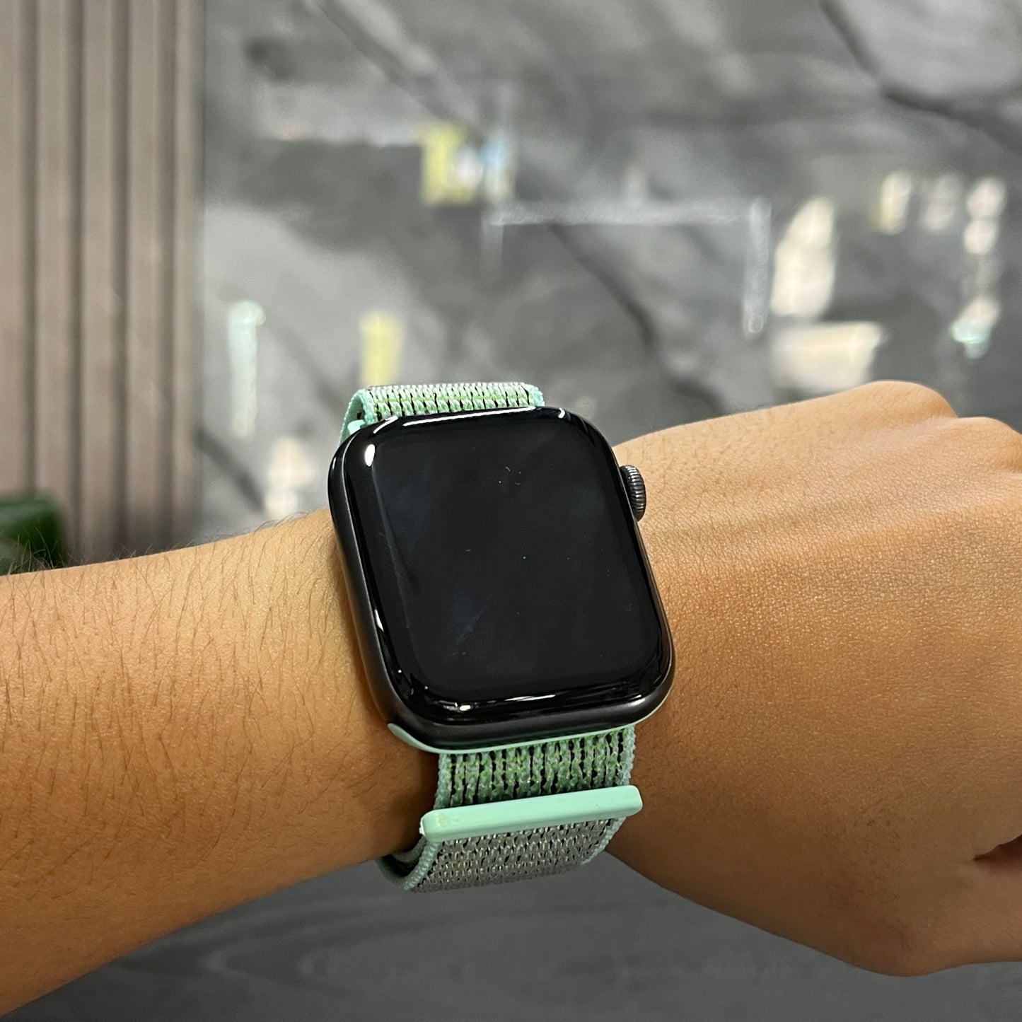 Pulso Velcro Verde Pastel