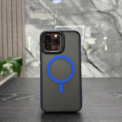 Case MagSafe Negro Mate Circ Azul Rey