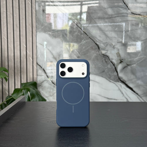 Case Magsafe Silicone Azul