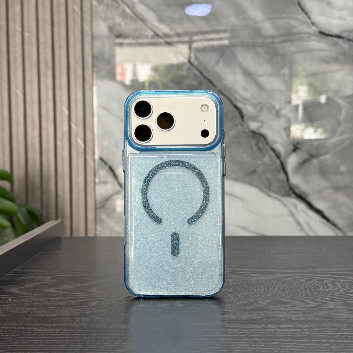 Case Brillitos Magsafe Azul - 17 Pro Max