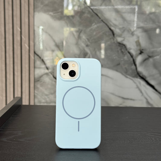 Case Silicone MagSafe Azul Claro