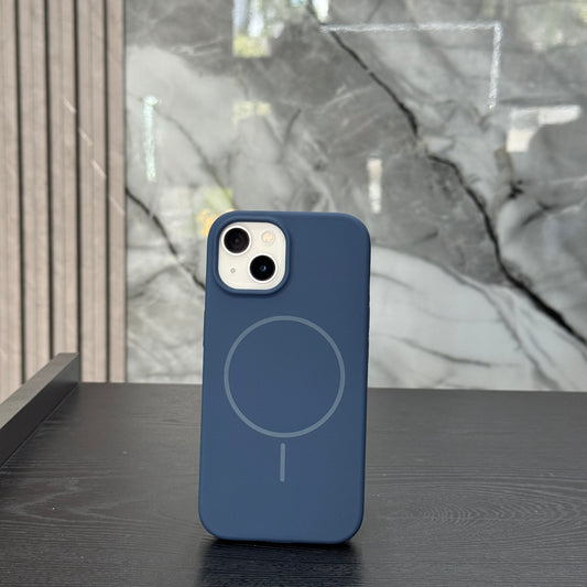 Case Silicone MagSafe Azul Oscuro
