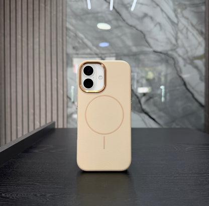 Case Cuero MagSafe Beige