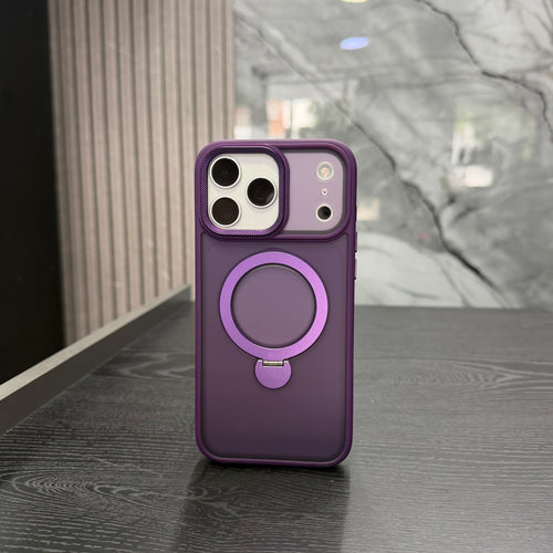 Case Magsafe Matte Soporte Morado