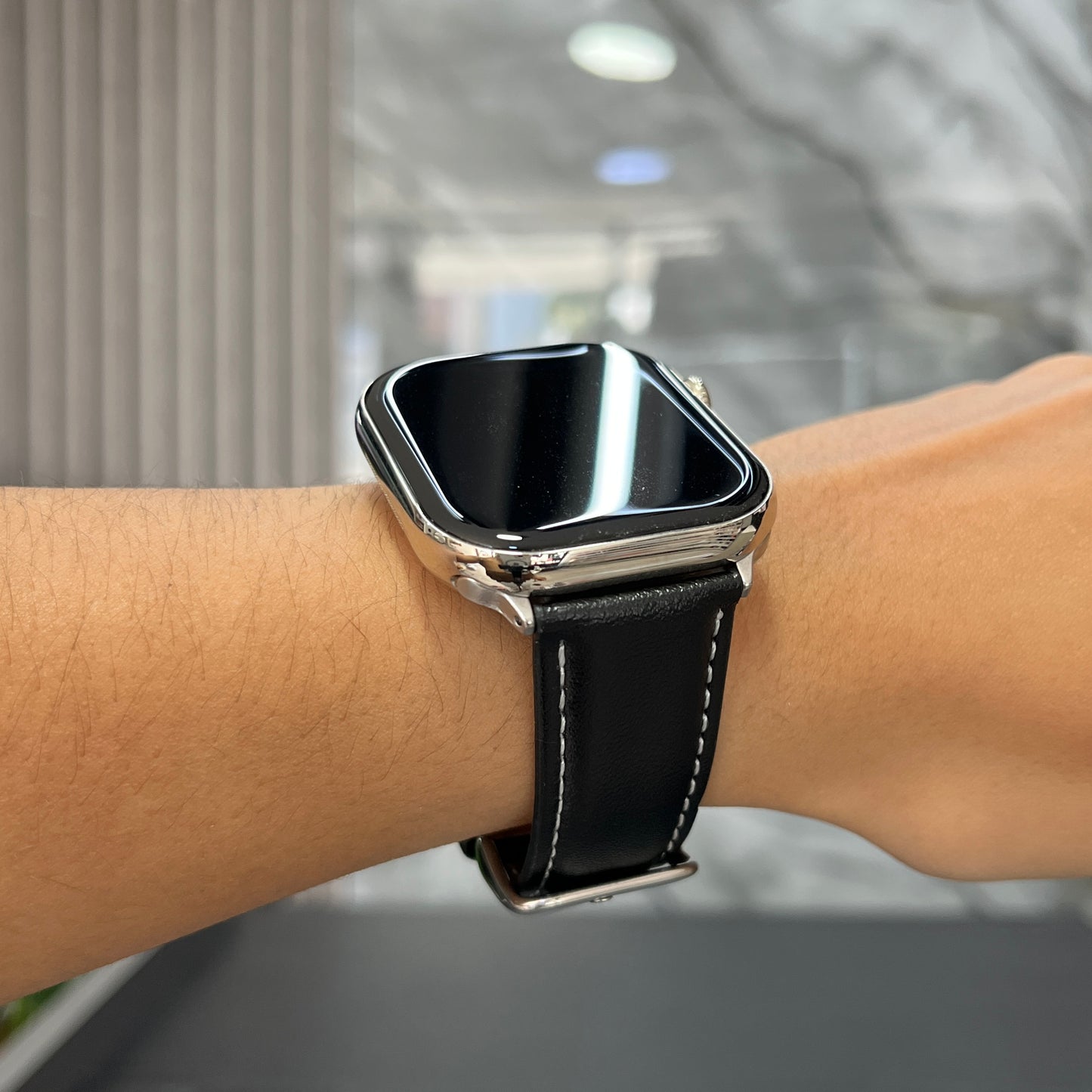 Pulso Tipo Cuero Negro