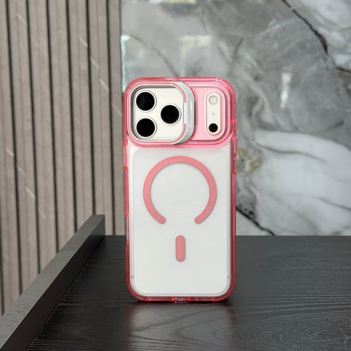 Case Clear MagSafe Soporte Rosado