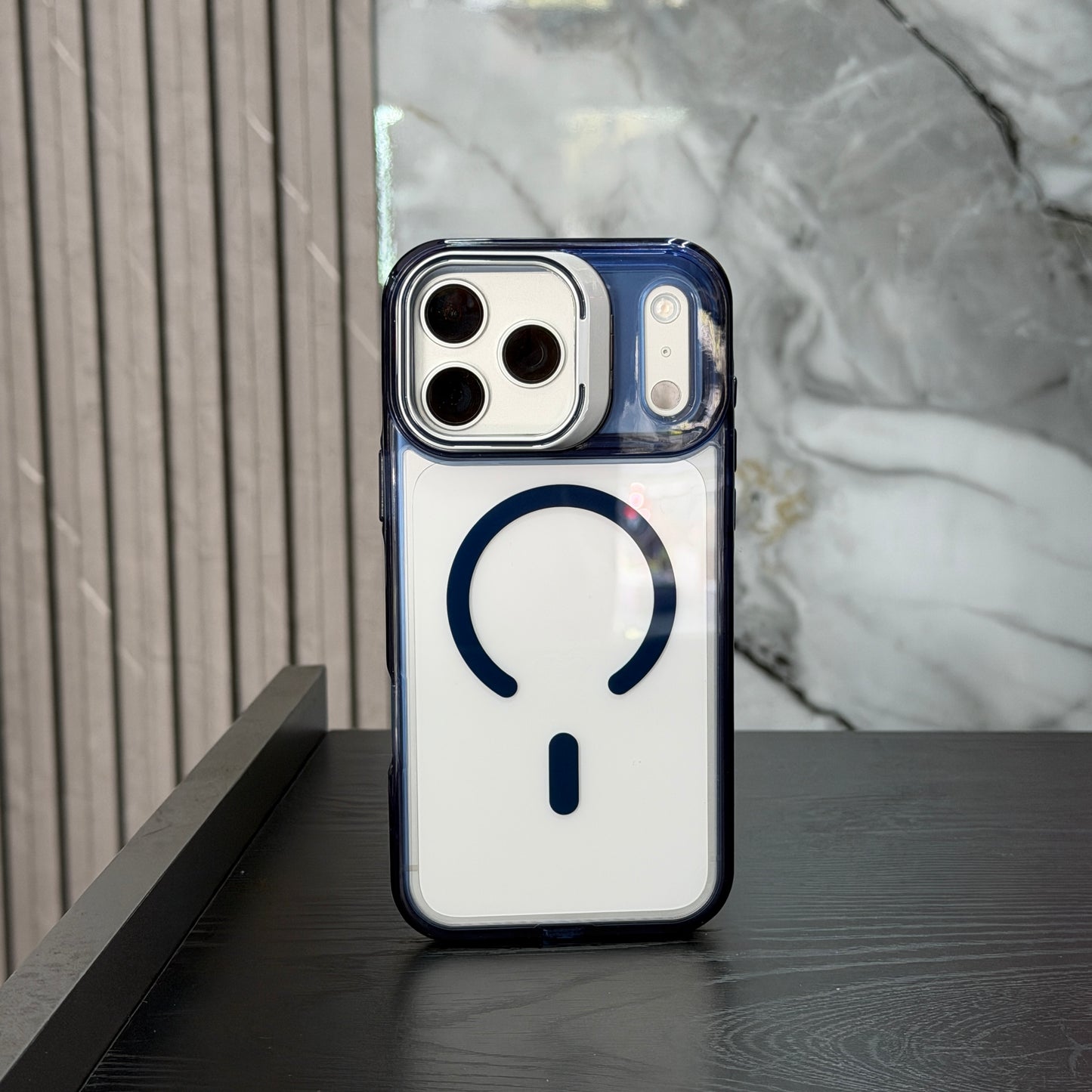 Case Clear MagSafe Soporte Azul