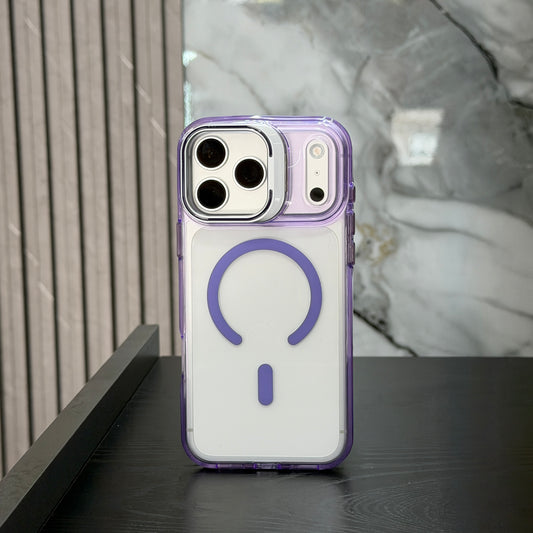 Case Clear MagSafe Soporte Morado