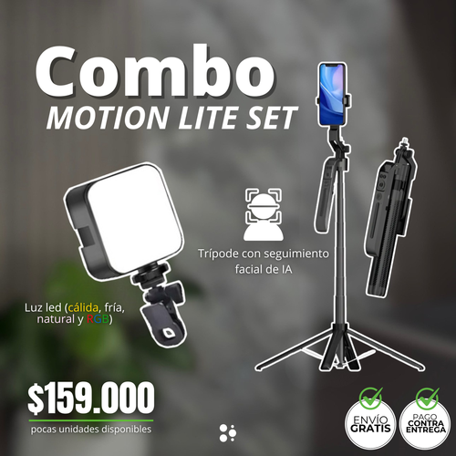 🤖 Combo Motion Lite Set – Seguimiento automático e iluminación 💡