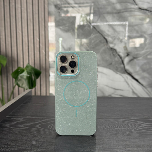 Case MagSafe Pasta Glitter Azul