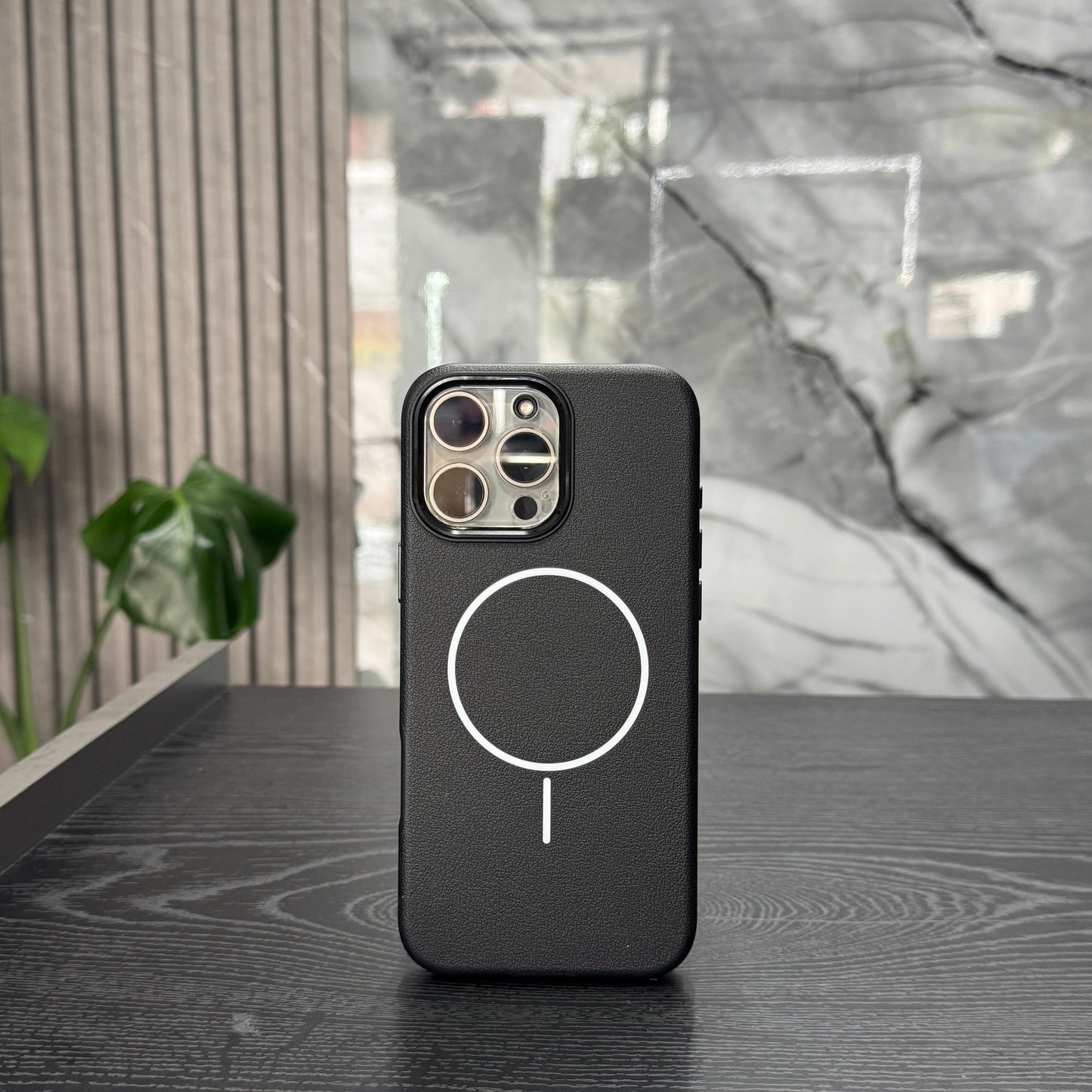 Case Cuero MagSafe Negro