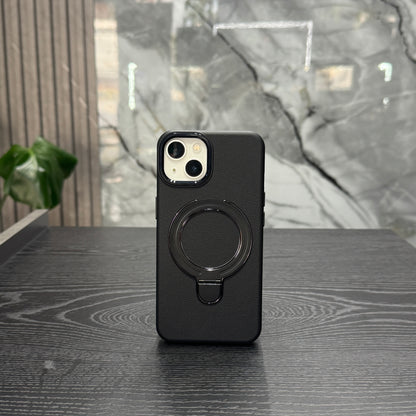 Case Cuero Negro MagSafe Soporte