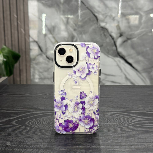 Case MagSafe Flowers Clemátide Lila