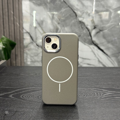 Case Cuero MagSafe Gris