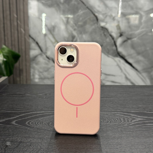 Case Cuero MagSafe Rosado
