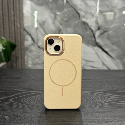 Case Cuero MagSafe Beige