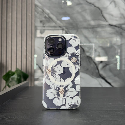 Case MagSafe Flowers Margaritas Blanco