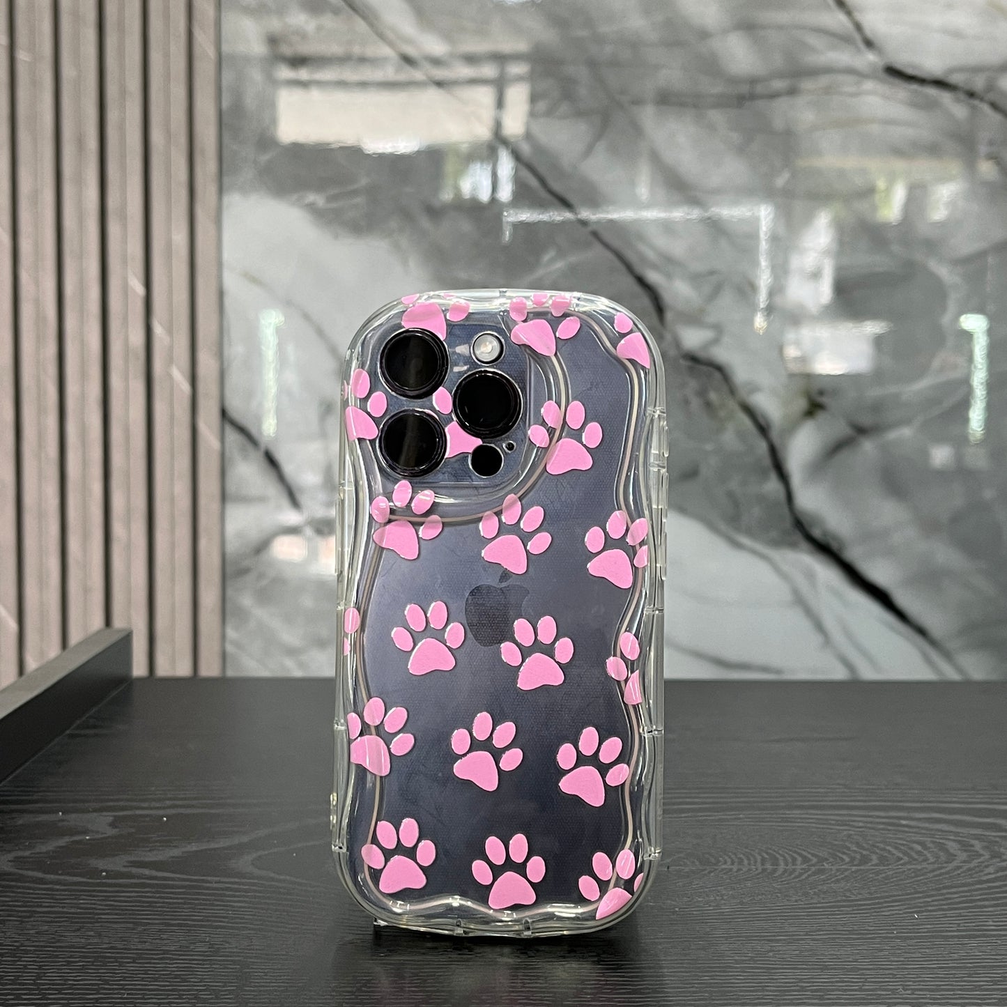 Case Goma Patitas Rosadas