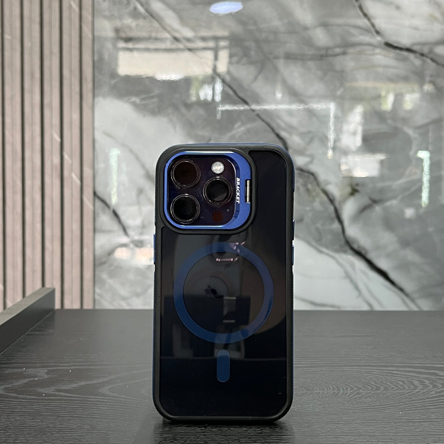 Case MagSafe Polarizado Soporte Azul