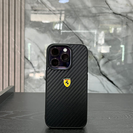 Case Carbón Ferrari Logo Color