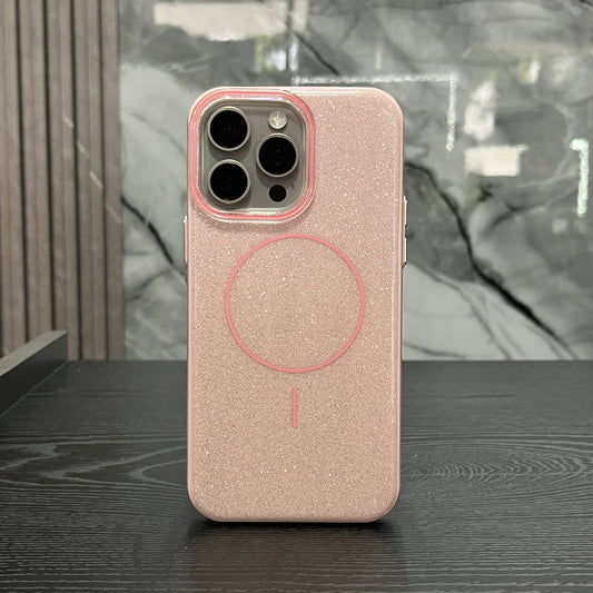 Case MagSafe Pasta Glitter Rosado